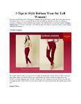 3 Tips to Style Bottom Wear for Tall Women!