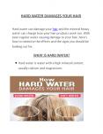 Hard Water Damages Your Hair PowerPoint PPT Presentation