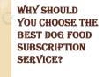 What are the Benefits of the Best Dog Food Subscription Service? PowerPoint PPT Presentation