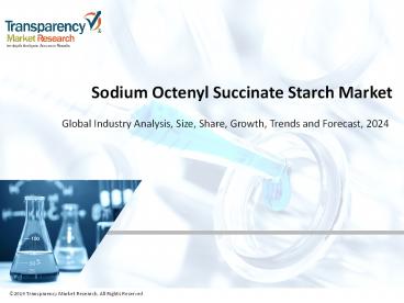 Sodium Octenyl Succinate Starch Market - Global Industry Analysis, Size, Share, Growth, Trends, and Forecast 2016 - 2024