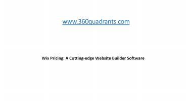 Wix Pricing: A Cutting-edge Website Builder Software (1)