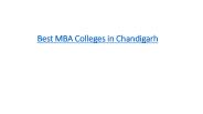 Best MBA Colleges in Chandigarh (2)