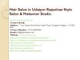 Hair Salon in Udaipur Rajasthan Stylo Salon & Makeover Studio PowerPoint PPT Presentation