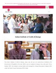 Indian Institute Of Crafts & Design