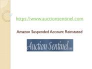 Amazon Suspended Account Reinstated