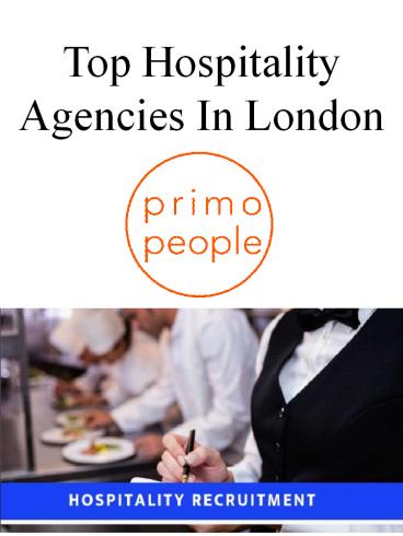 Top Hospitality Agencies In London