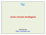 Acne cream malaysia