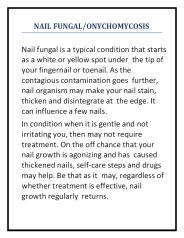 NAIL FUNGAL/ONYCHOMYCOSIS - Dr. Naval Kumar