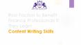 How Content Wiritng Benefits Finance Professionals