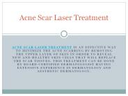 Acne Scar Laser Treatment