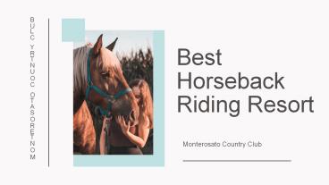 Monterosato Country Club - Best Horseback Riding Resort