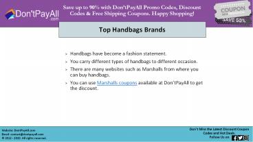 Shop and Save with Marshalls Coupons