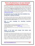 What is the best way to Scrape Web Data from multiple websites PowerPoint PPT Presentation