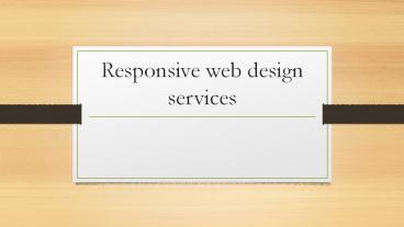 Responsive web design services