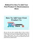 Method For How To Add Your First Product To WooCommerce Store PowerPoint PPT Presentation
