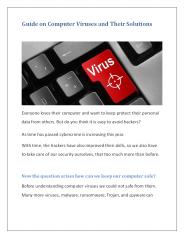 Guide on Computer Viruses and Their Solutions