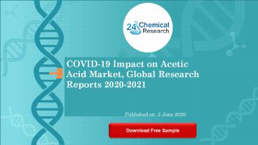 COVID 19 Impact on Acetic Acid Market, Global Research Reports 2020 2021