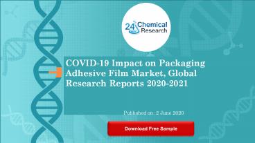COVID 19 Impact on Packaging Adhesive Film Market, Global Research Reports 2020 2021