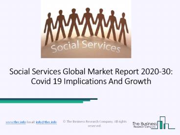 Social Services Market Detailed Analysis On Impact Of COVID-19 On