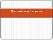 Monuments in Barcelona