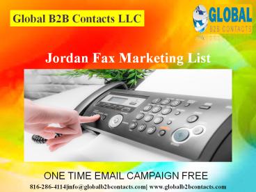 Jordan Fax Marketing List