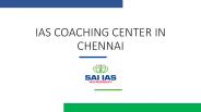 IAS COACHING CENTER IN CHENNAI