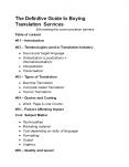 The Definitive Guide to Buying Translation Services