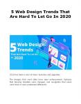 5 Web Design Trends That Are Hard To Let Go In 2020 PowerPoint PPT Presentation