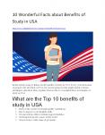 Benefits of study in USA get 10 Wonderful Facts PowerPoint PPT Presentation