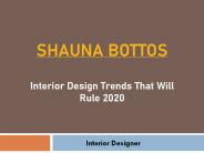 Shauna Bottos - Interior Design Trends 2020