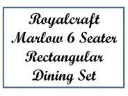 Royalcraft Marlow 6 Seater Rectangular Dining Set