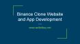 Binance Clone Website and App