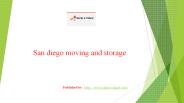 San diego moving and storage