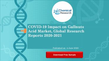 COVID 19 Impact on Gallnuts Acid Market, Global Research Reports 2020 2021