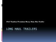 10x5 Tandem Premium Heavy Duty Box Trailer