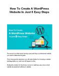 How To Create A WordPress Website In Just 8 Easy Steps PowerPoint PPT Presentation