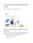 It’s All About: Exams Required to Study in USA PowerPoint PPT Presentation