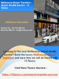 Melbourne Airport Transfers - Airport Shuttle Service - 13 Taxico PowerPoint PPT Presentation