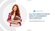 All You Need to Know About Assignment Help Services