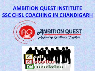 SSC CHSL COACHING IN CHANDIGARH