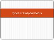 Hospital doors
