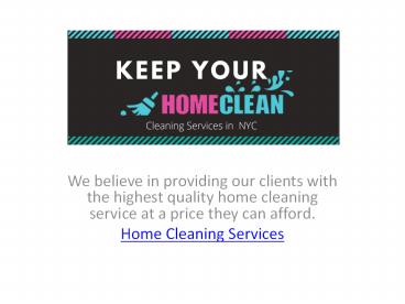 Deep House Cleaning Services