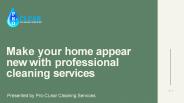 Make Your Home Appear New With Professional Cleaning Services