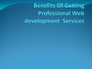 Benefits Of Getting Professional Web development  Services
