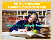 MIS 3101 Guidance Counselor/newtonhelp.com