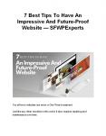 7 Best Tips To Have An Impressive And Future-Proof Website — SFWPExperts PowerPoint PPT Presentation