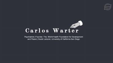 Carlos Warter MD - Psychiatrist From Vista, California