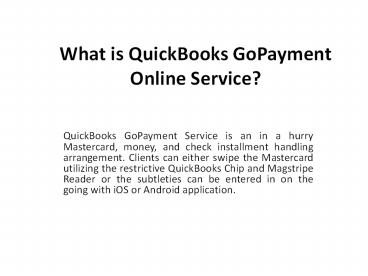 QuickBooks GoPayment Reviews and Pricing 2020