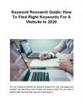 Keyword Research Guide: How To Find Right Keywords For A Website In 2020 PowerPoint PPT Presentation