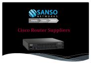 Cisco Router Suppliers